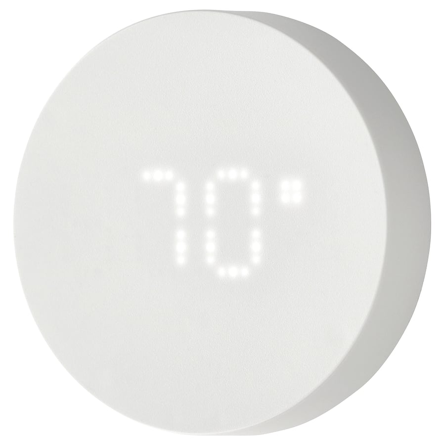 IKEA TIMMERFLOTTE Matter temperature and humidity sensor, white circular product photo